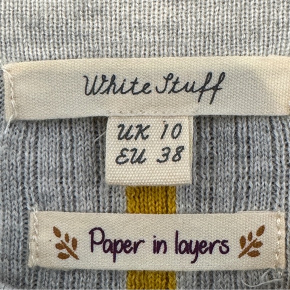 White Stuff Dot Wool Cardigan UK 10 “Paper in Layers” Flawed - Picture 6 of 9